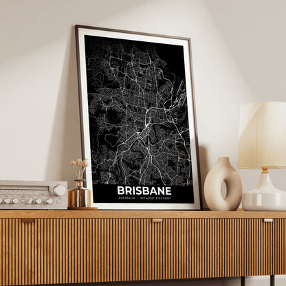 Brisbane Elegant Map Poster
