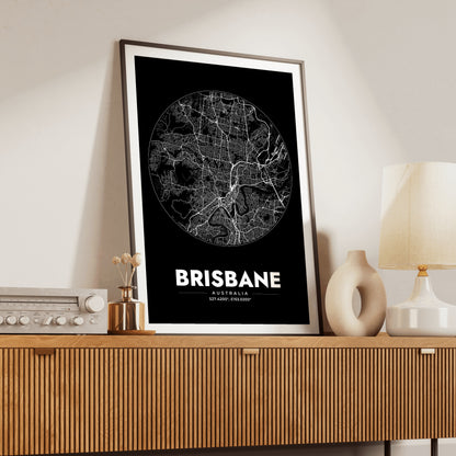 Brisbane Spot Map Poster