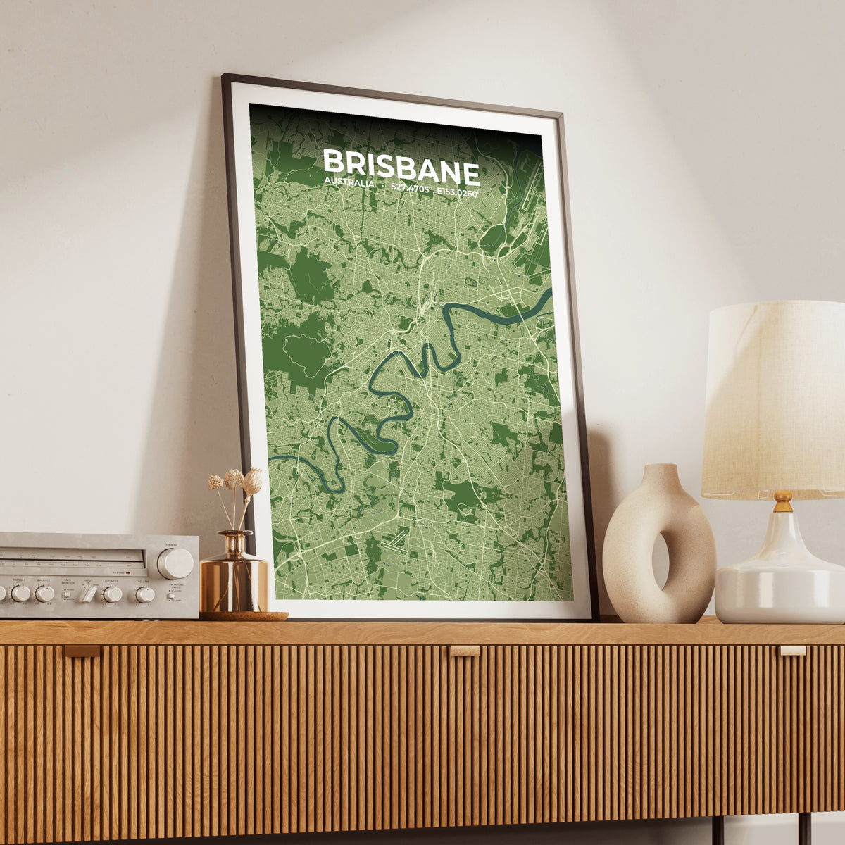 Brisbane Clay Map Poster