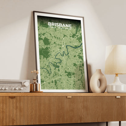 Brisbane Clay Map Poster