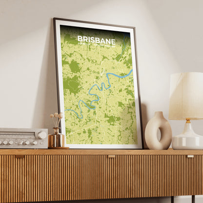 Brisbane Fern Map Poster