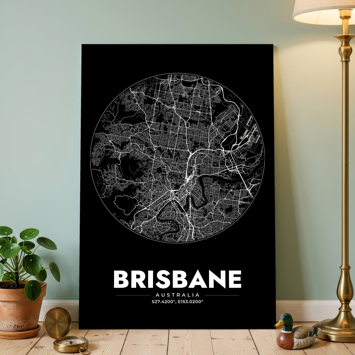 Brisbane Spot Map Poster