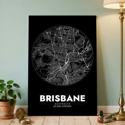 Brisbane Spot Map Poster