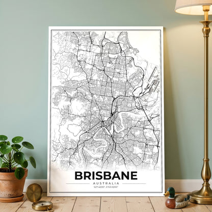 Brisbane Modern Map Poster