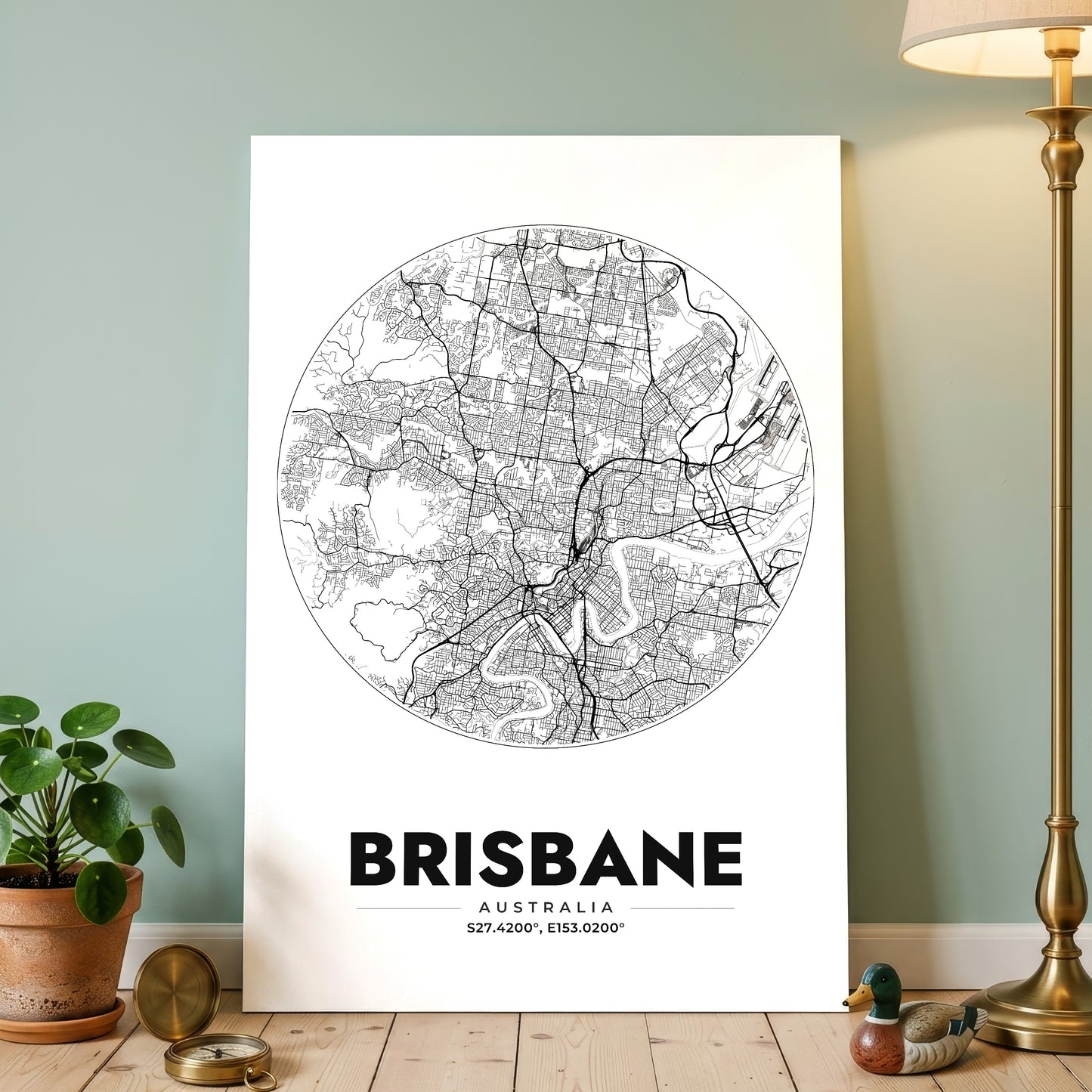 Brisbane Spot Map Poster