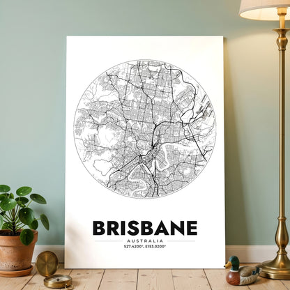Brisbane Spot Map Poster