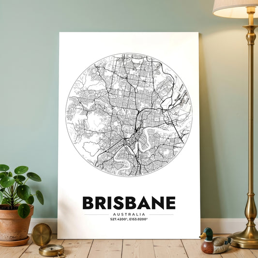Brisbane Spot Map Poster