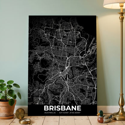 Brisbane Elegant Map Poster