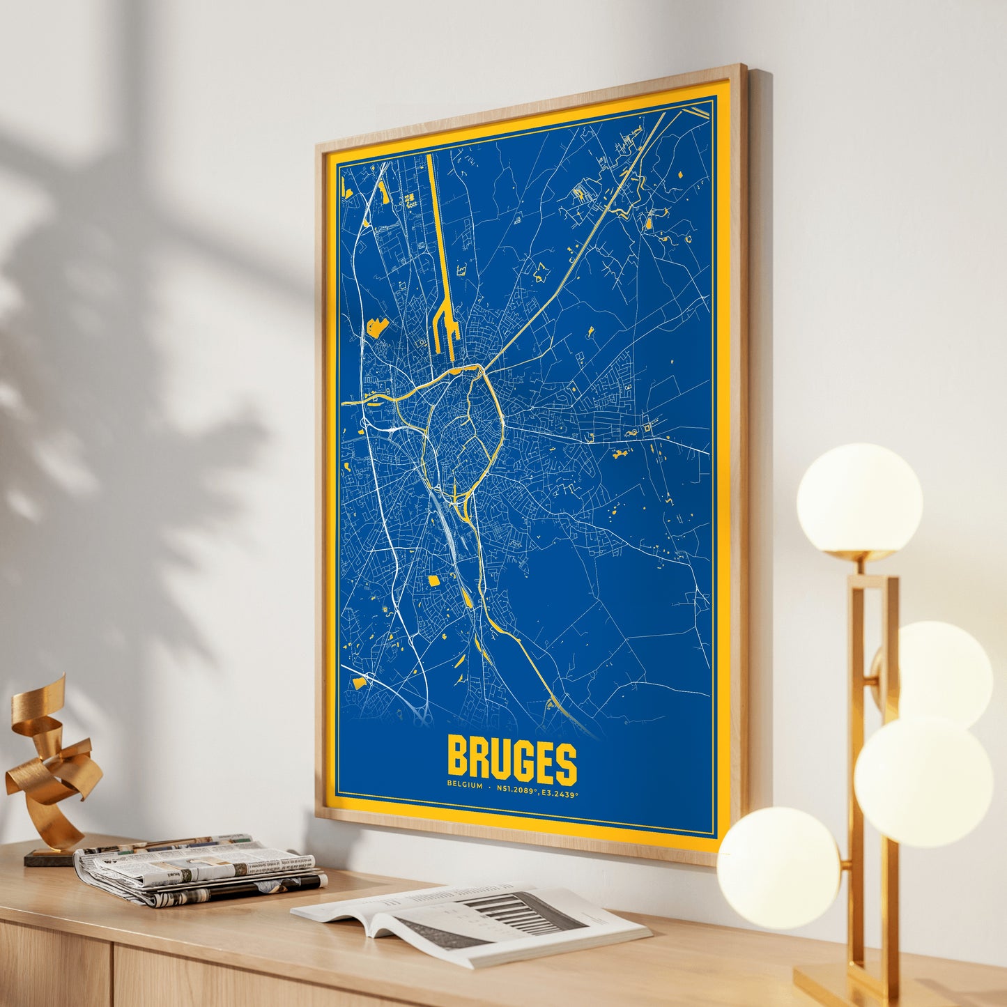 Bruges Blockbuster Map Poster