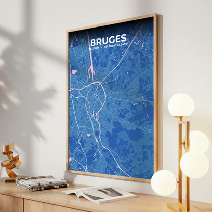 Bruges Candy Map Poster