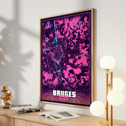 Bruges GTA Map Poster