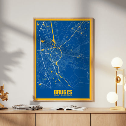 Bruges Blockbuster Map Poster