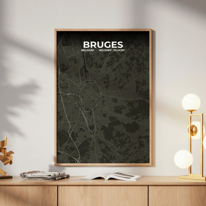Bruges Sable Map Poster
