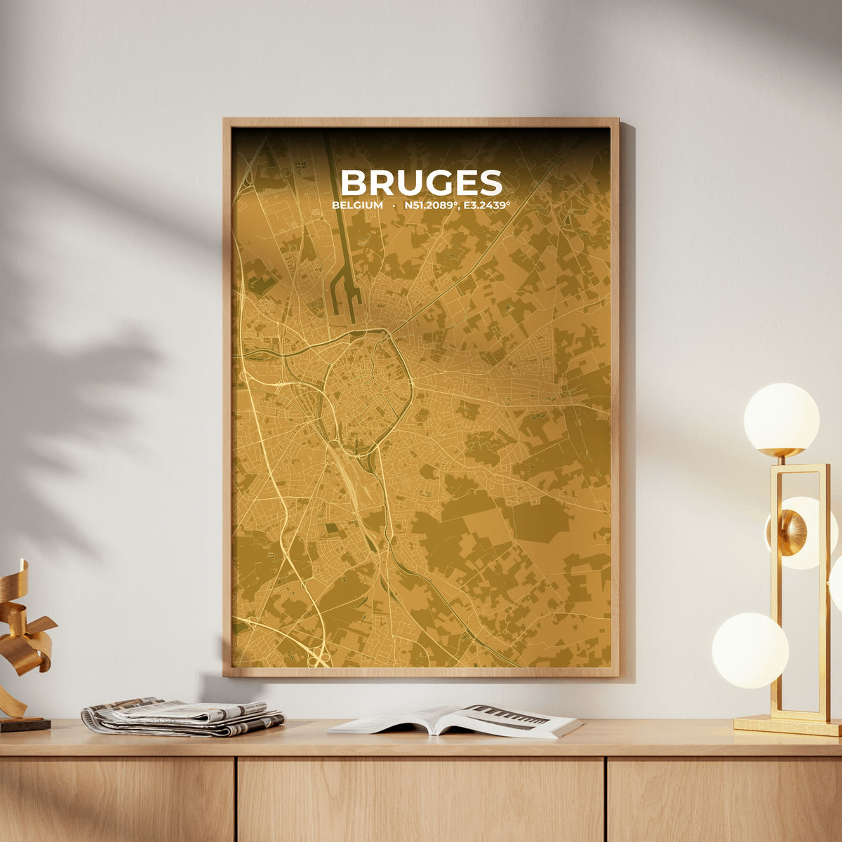 Bruges Forge Map Poster