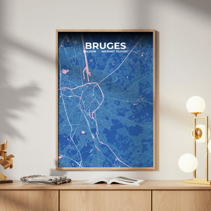 Bruges Candy Map Poster