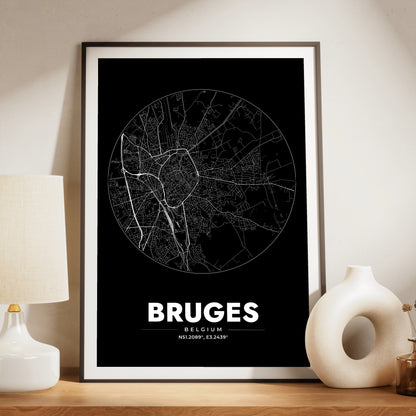 Bruges Spot Map Poster