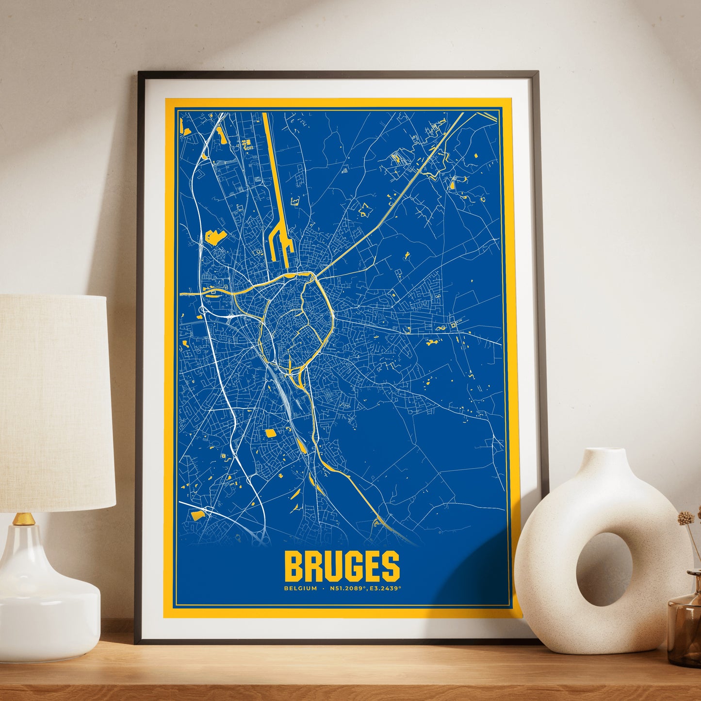Bruges Blockbuster Map Poster