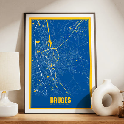 Bruges Blockbuster Map Poster