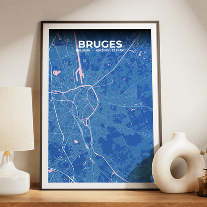 Bruges Candy Map Poster