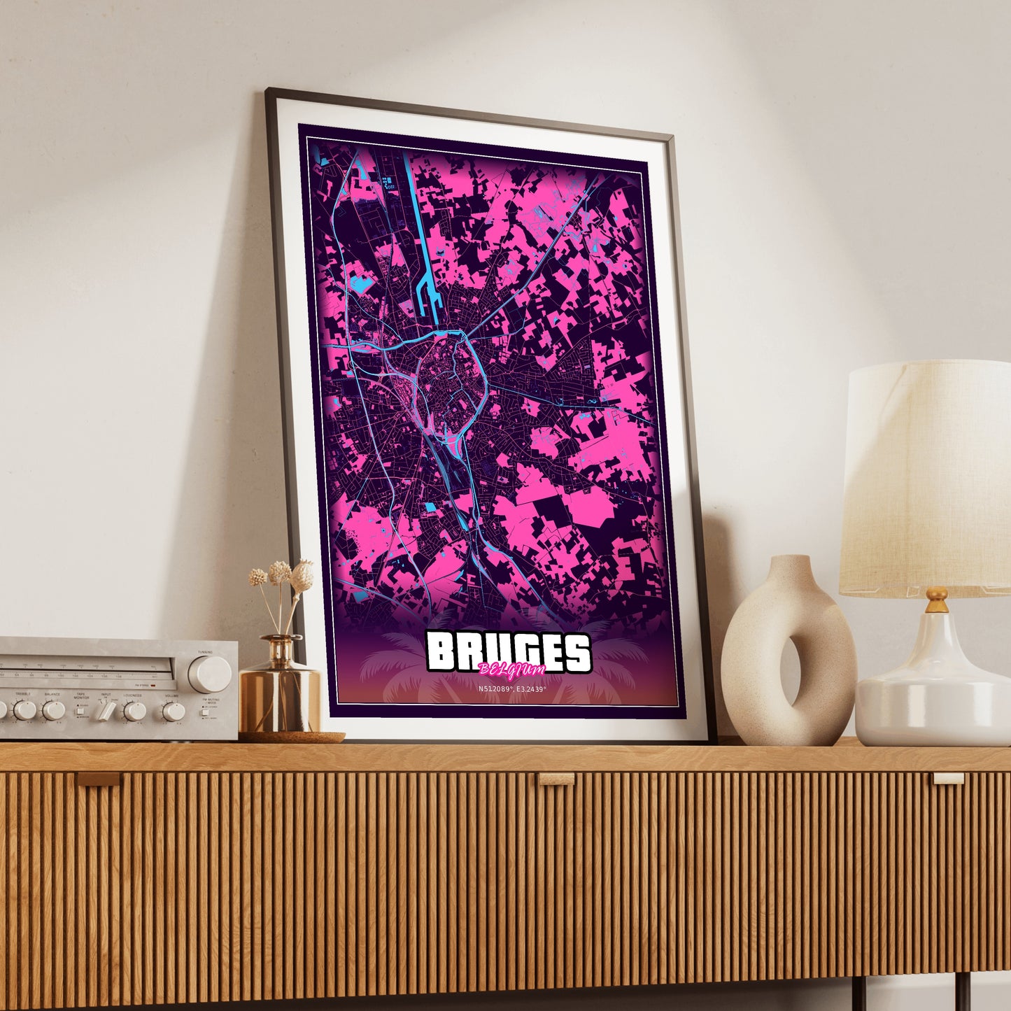 Bruges GTA Map Poster