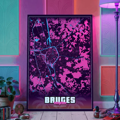 Bruges GTA Map Poster