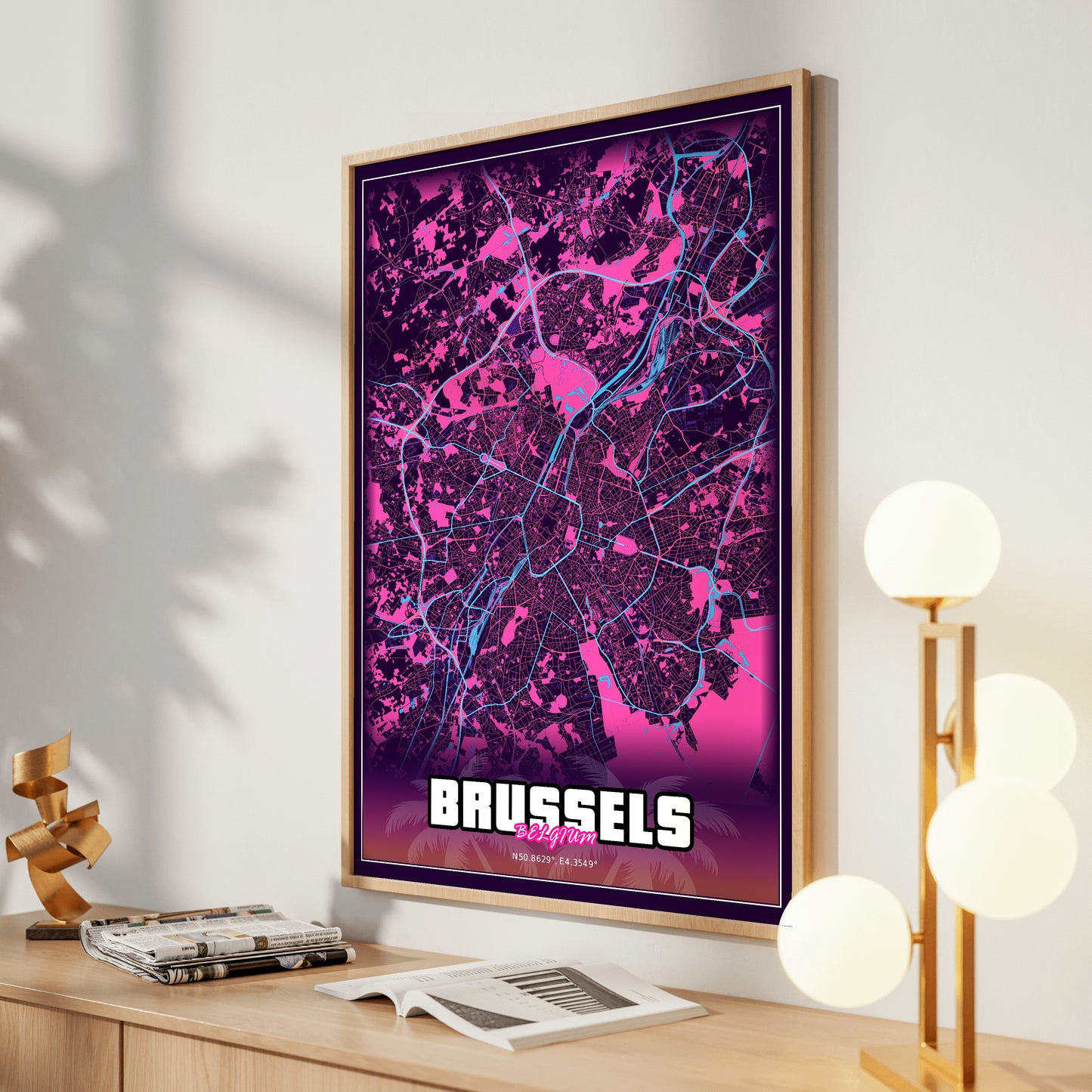 Brussels GTA Map Poster