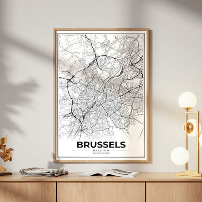 Brussels Modern Map Poster
