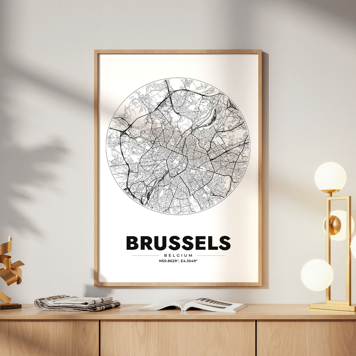 Brussels Spot Map Poster