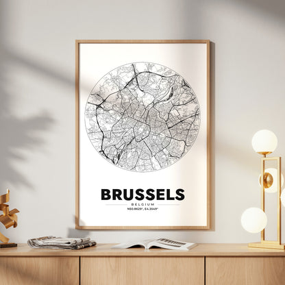 Brussels Spot Map Poster