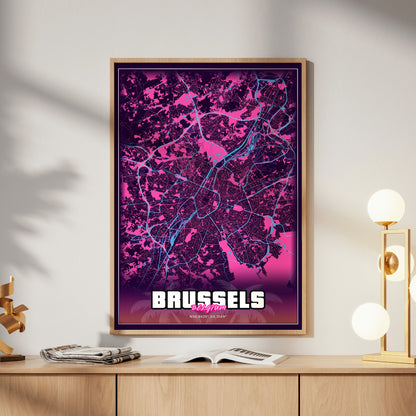 Brussels GTA Map Poster