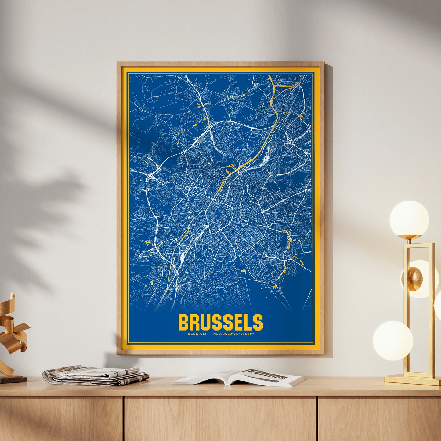 Brussels Blockbuster Map Poster