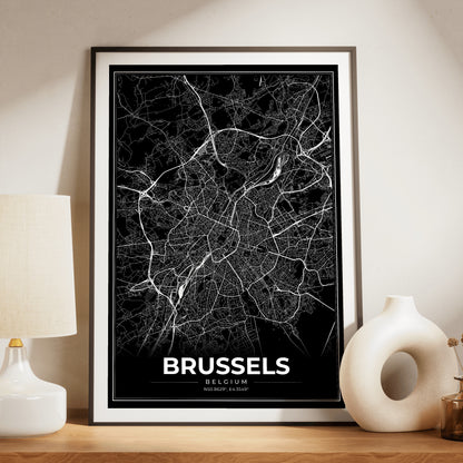 Brussels Modern Map Poster