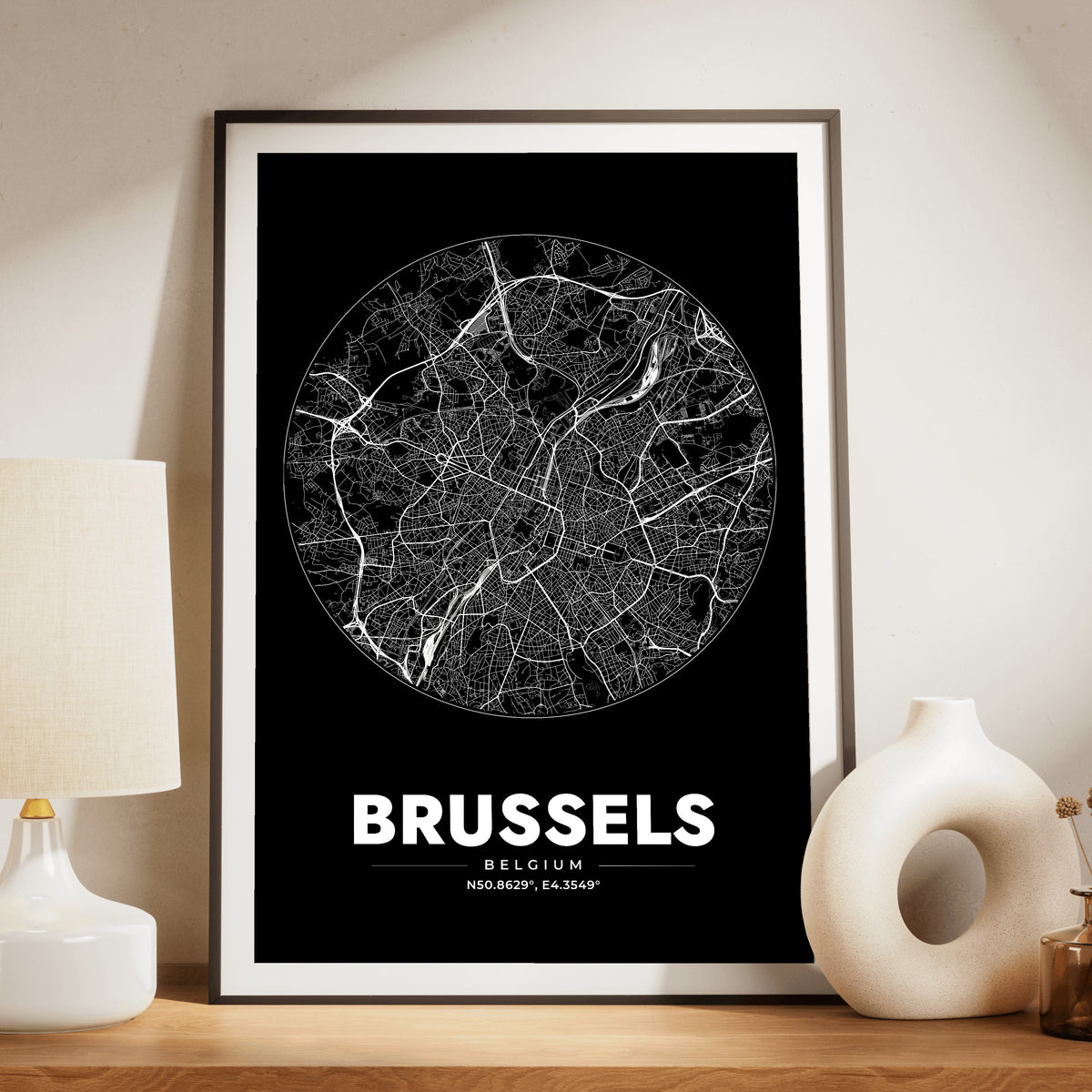 Brussels Spot Map Poster
