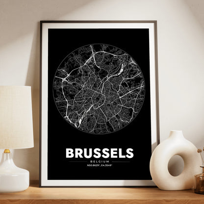 Brussels Spot Map Poster