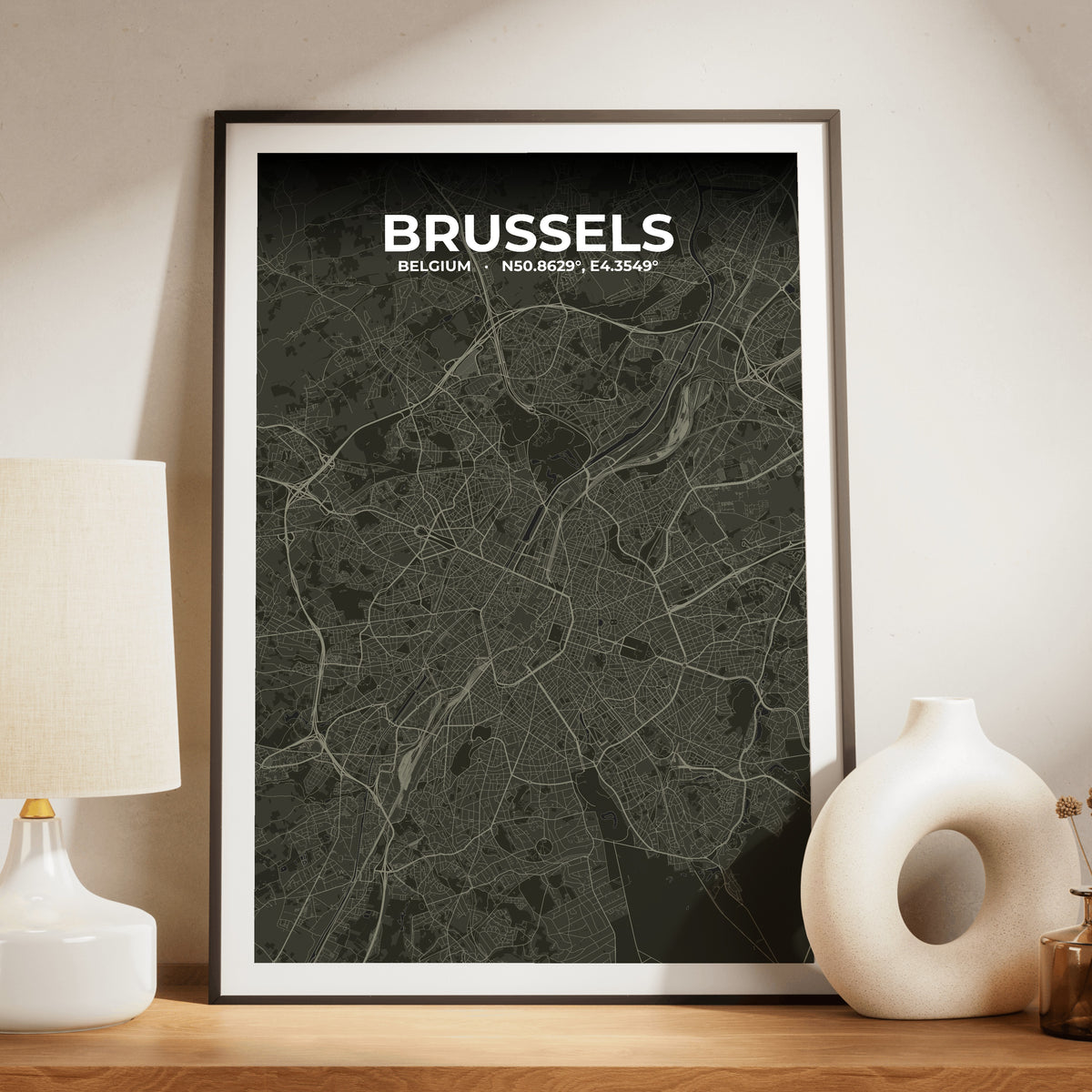 Brussels Sable Map Poster