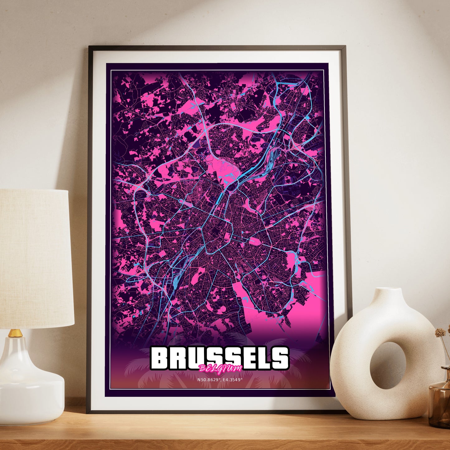 Brussels GTA Map Poster