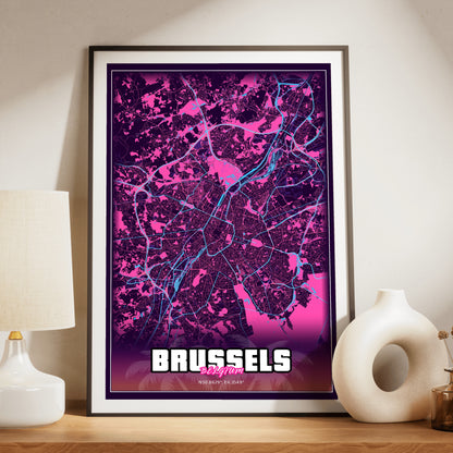 Brussels GTA Map Poster