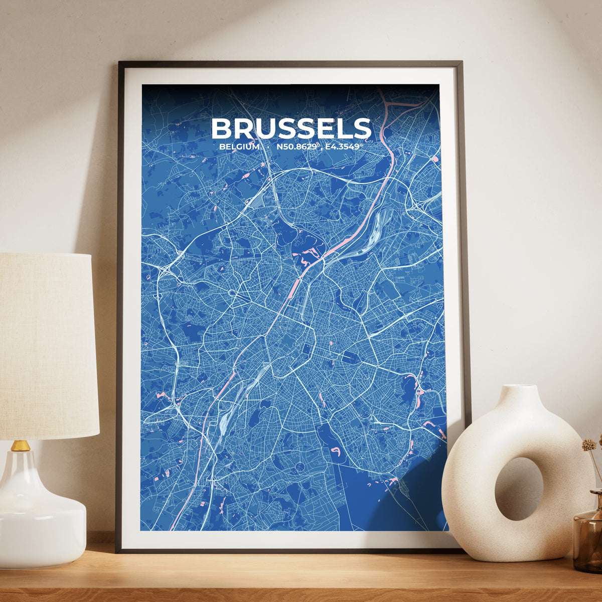 Brussels Candy Map Poster