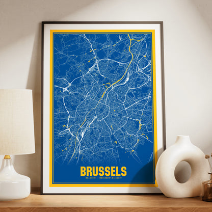 Brussels Blockbuster Map Poster
