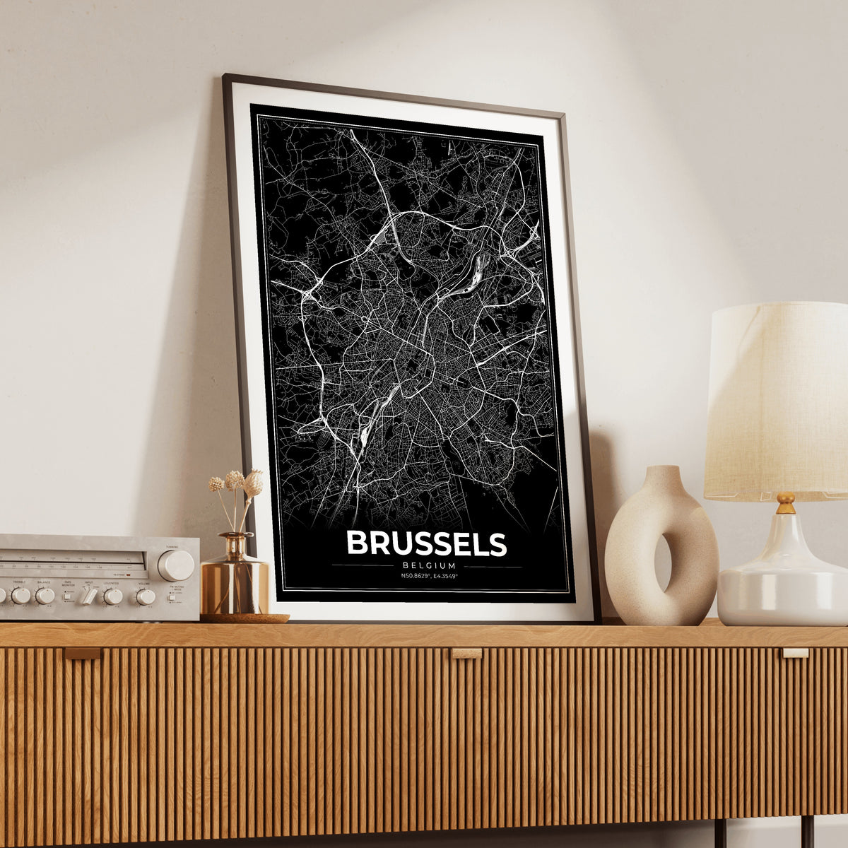 Brussels Modern Map Poster
