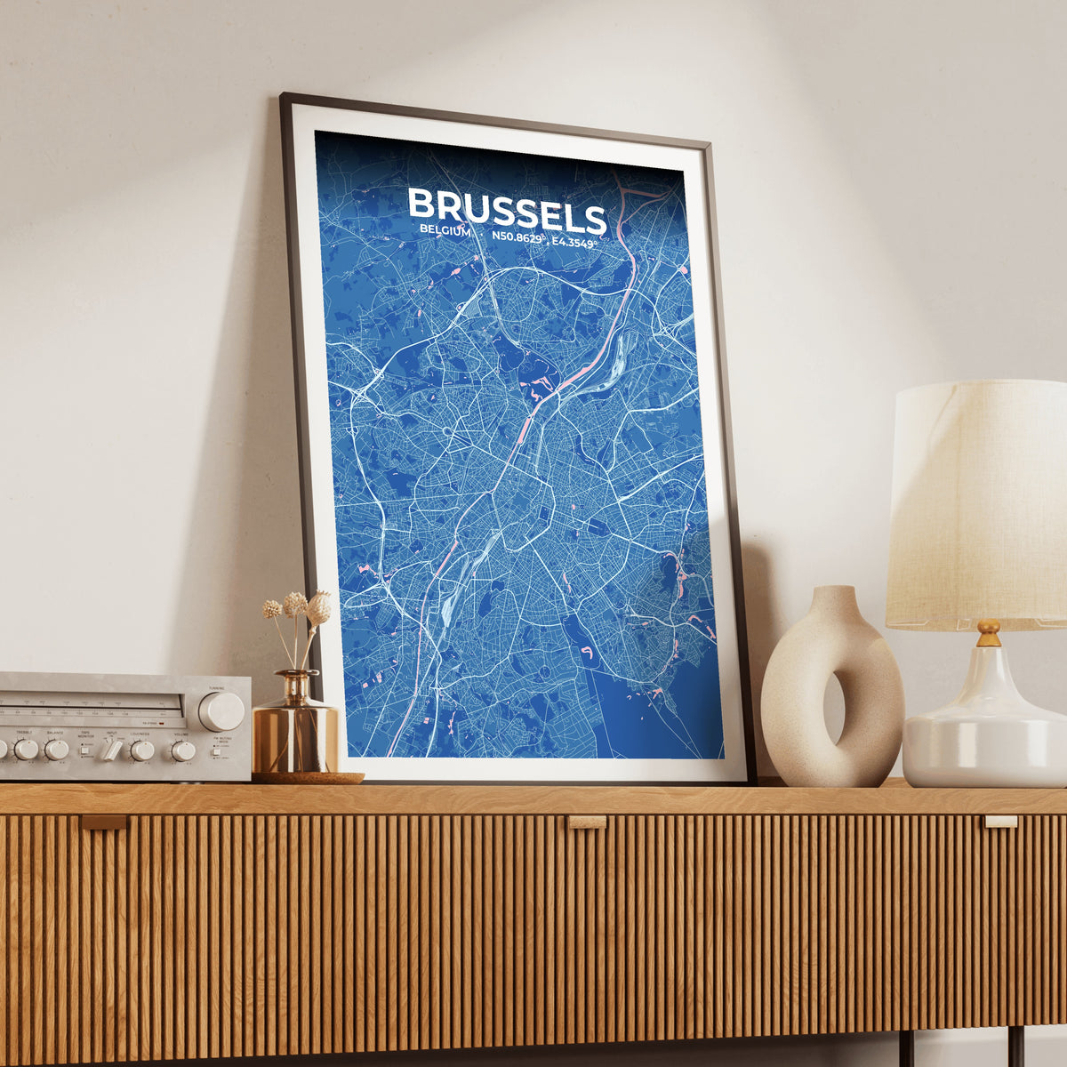 Brussels Candy Map Poster