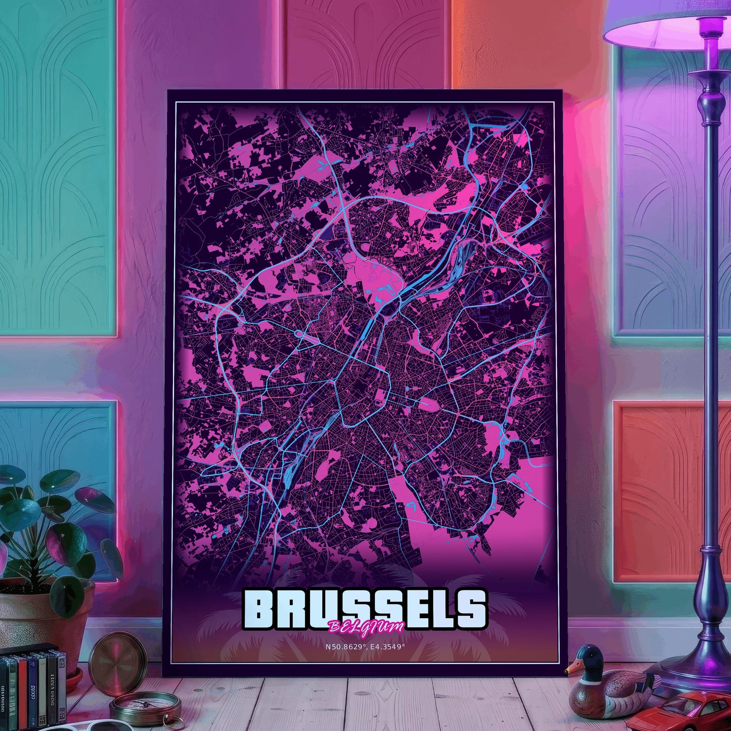 Brussels GTA Map Poster