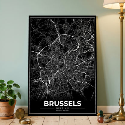 Brussels Modern Map Poster