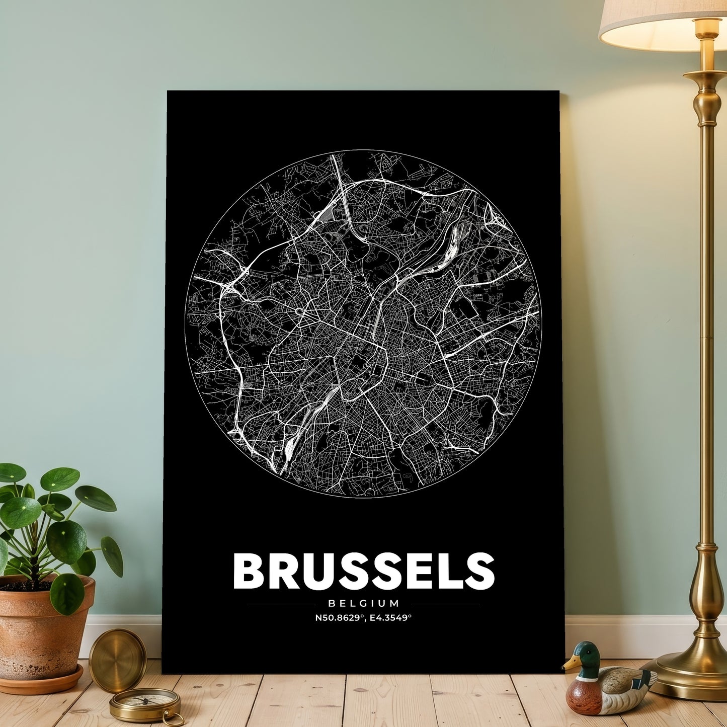 Brussels Spot Map Poster