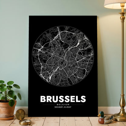 Brussels Spot Map Poster