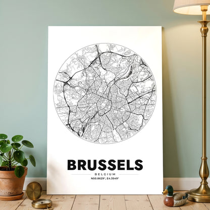 Brussels Spot Map Poster
