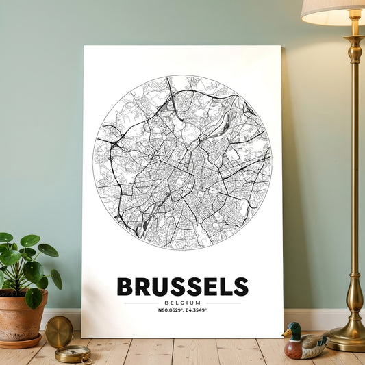 Brussels Spot Map Poster
