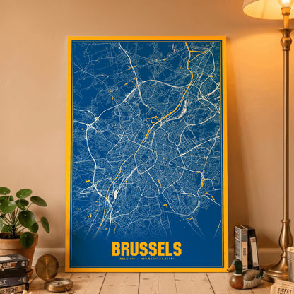 Brussels Blockbuster Map Poster