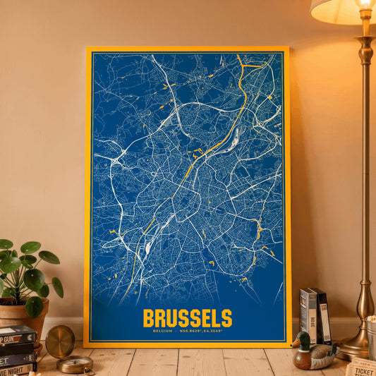 Brussels Blockbuster Map Poster