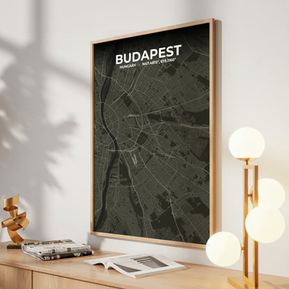 Budapest Sable Map Poster